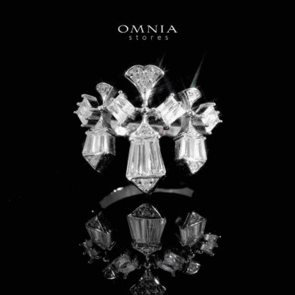Omnia Noora White Bridal Full Set in 925 Silver High Quality Simulated Diamonds - Image 5