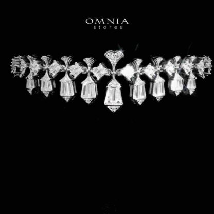 Omnia Noora White Bridal Full Set in 925 Silver High Quality Simulated Diamonds - Image 3