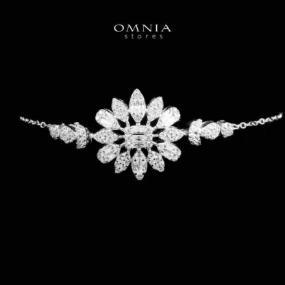 Omnia Jawali White Bridal Full Set in 925 Silver High Quality Simulated Diamonds - Image 3