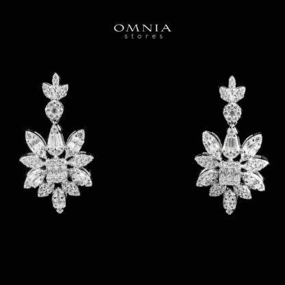 Omnia Jawali White Bridal Full Set in 925 Silver High Quality Simulated Diamonds - Image 4