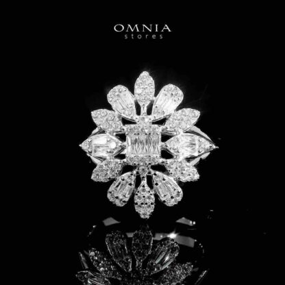 Omnia Jawali White Bridal Full Set in 925 Silver High Quality Simulated Diamonds - Image 5