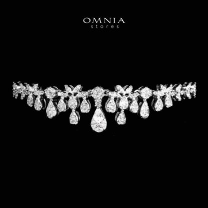 Omnia Ohood White Bridal Full Set in 925 Silver High Quality Simulated Diamonds - Image 5