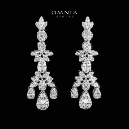 Omnia Ohood White Bridal Full Set in 925 Silver High Quality Simulated Diamonds - Image 4