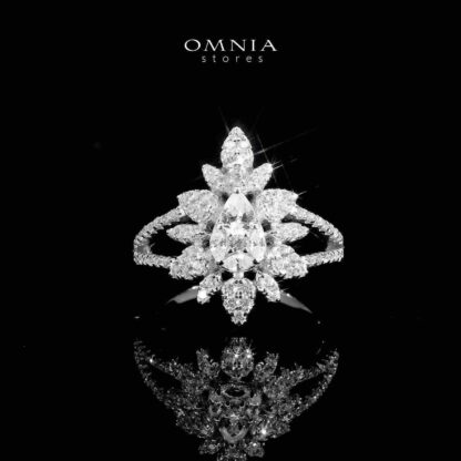 Omnia Ohood White Bridal Full Set in 925 Silver High Quality Simulated Diamonds - Image 3