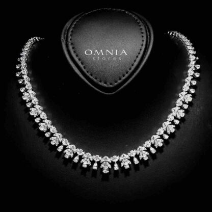 Omnia Omayra White Bridal Full Set in 925 Silver High Quality Simulated Diamonds - Image 2