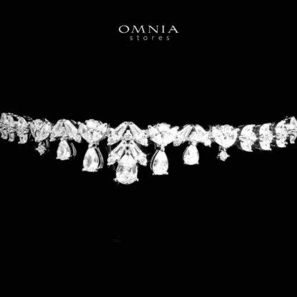 Omnia Omayra White Bridal Full Set in 925 Silver High Quality Simulated Diamonds - Image 5