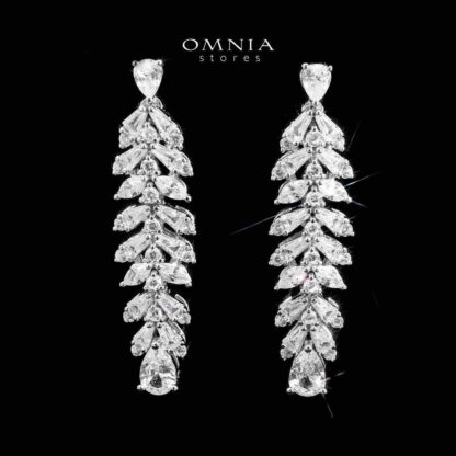 Omnia Omayra White Bridal Full Set in 925 Silver High Quality Simulated Diamonds - Image 4
