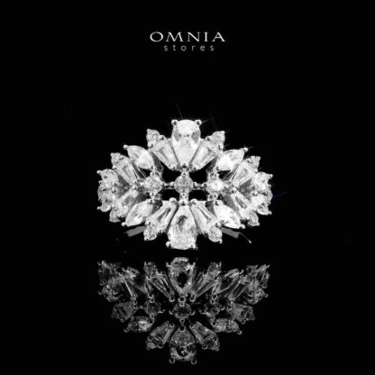Omnia Omayra White Bridal Full Set in 925 Silver High Quality Simulated Diamonds - Image 3