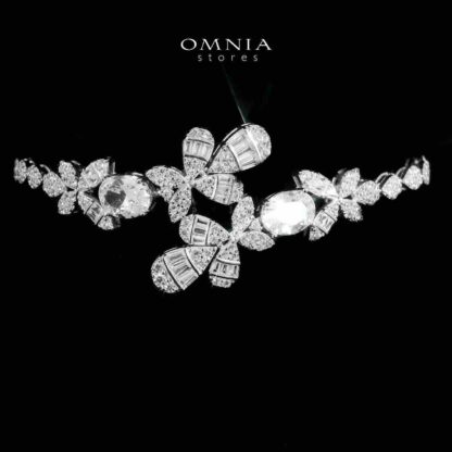 Omnia Tala White Bridal Full Set in 925 Silver High Quality Simulated Diamonds - Image 5