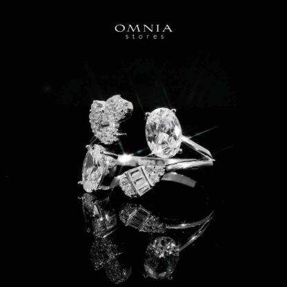 Omnia Tala White Bridal Full Set in 925 Silver High Quality Simulated Diamonds - Image 4
