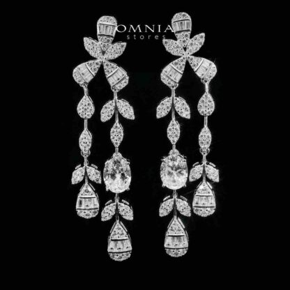 Omnia Tala White Bridal Full Set in 925 Silver High Quality Simulated Diamonds - Image 3