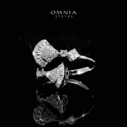 Omnia Raihana White Bridal Full Set in 925 Silver High Quality Simulated Diamonds - Image 4