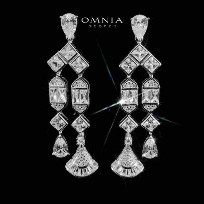 Omnia Raihana White Bridal Full Set in 925 Silver High Quality Simulated Diamonds - Image 3