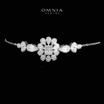 Omnia Aya White Bridal Full Set in 925 Silver High Quality Simulated Diamonds - Image 3