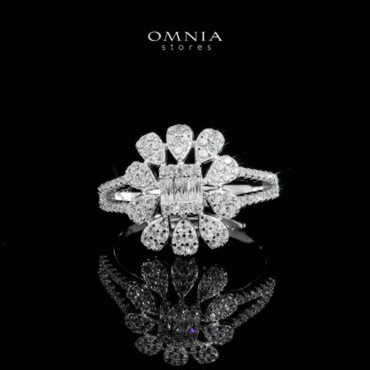 Omnia Aya White Bridal Full Set in 925 Silver High Quality Simulated Diamonds - Image 4