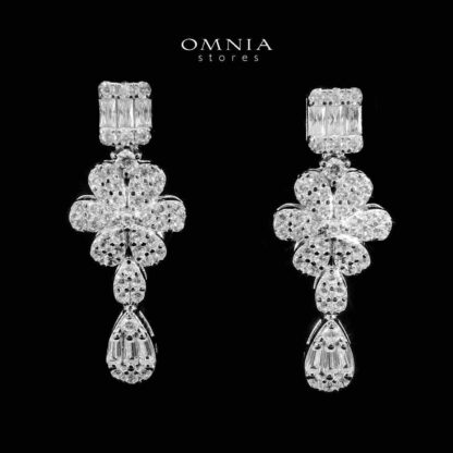 Omnia Aya White Bridal Full Set in 925 Silver High Quality Simulated Diamonds - Image 5