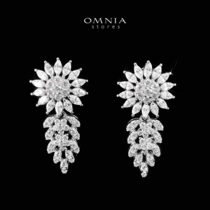 Omnia Rasheedah White Bridal Full Set in 925 Silver High Quality Simulated Diamonds - Image 3