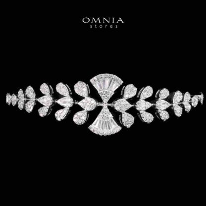Omnia Kenoz White Bridal Full Set in 925 Silver High Quality Simulated Diamonds - Image 5
