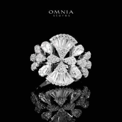 Omnia Kenoz White Bridal Full Set in 925 Silver High Quality Simulated Diamonds - Image 4