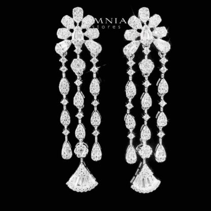 Omnia Kenoz White Bridal Full Set in 925 Silver High Quality Simulated Diamonds - Image 3