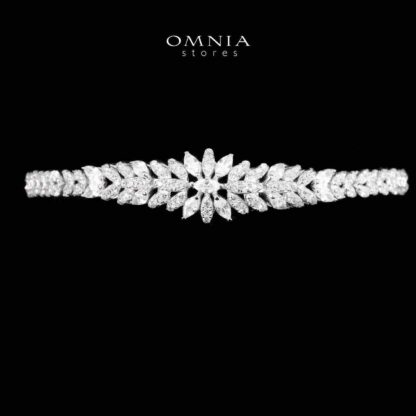 Omnia Amira White Bridal Full Set in 925 Silver High Quality Simulated Diamonds - Image 5
