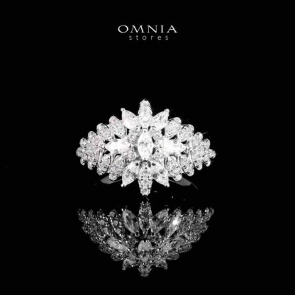 Omnia Amira White Bridal Full Set in 925 Silver High Quality Simulated Diamonds - Image 4