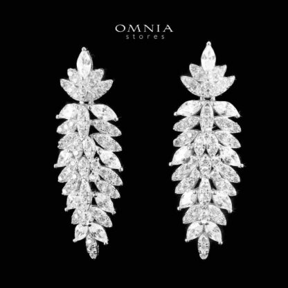 Omnia Amira White Bridal Full Set in 925 Silver High Quality Simulated Diamonds - Image 3