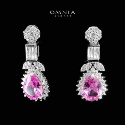 Omnia Milena Pink Bridal Full Set in 925 Silver High Quality Simulated Diamonds - Image 3