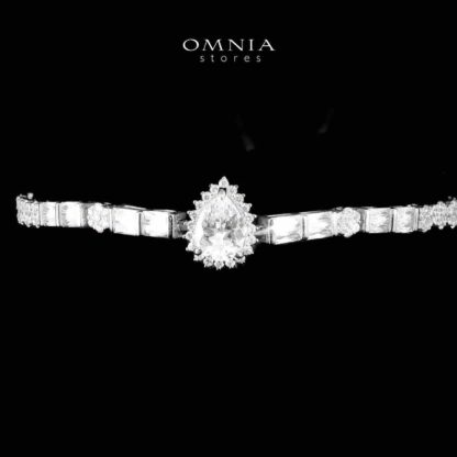 Omnia Milena White Bridal Full Set in 925 Silver High Quality Simulated Diamonds - Image 5