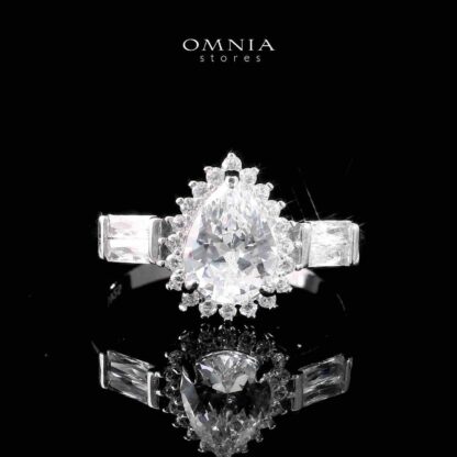 Omnia Milena White Bridal Full Set in 925 Silver High Quality Simulated Diamonds - Image 4
