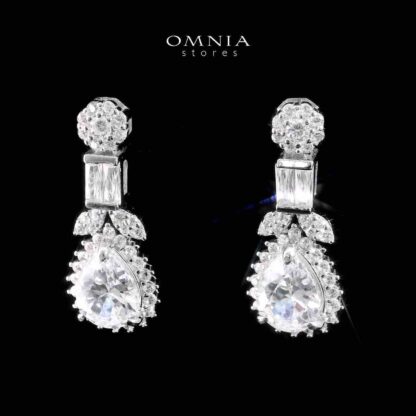 Omnia Milena White Bridal Full Set in 925 Silver High Quality Simulated Diamonds - Image 3