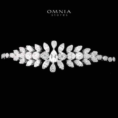 Omnia Suna White Bridal Full Set in 925 Silver High Quality Simulated Diamonds - Image 5