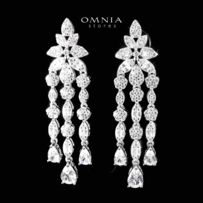 Omnia Suna White Bridal Full Set in 925 Silver High Quality Simulated Diamonds - Image 3
