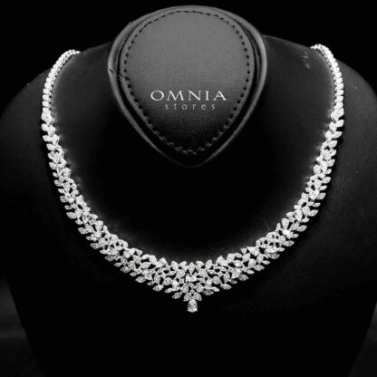 Omnia Sumiya White Bridal Full Set in 925 Silver High Quality Simulated Diamonds - Image 2