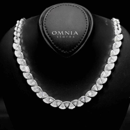 Omnia Sumaya White Bridal Full Set in 925 Silver High Quality Simulated Diamonds - Image 2