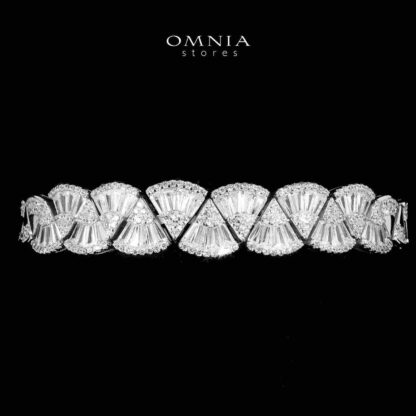 Omnia Sumaya White Bridal Full Set in 925 Silver High Quality Simulated Diamonds - Image 5