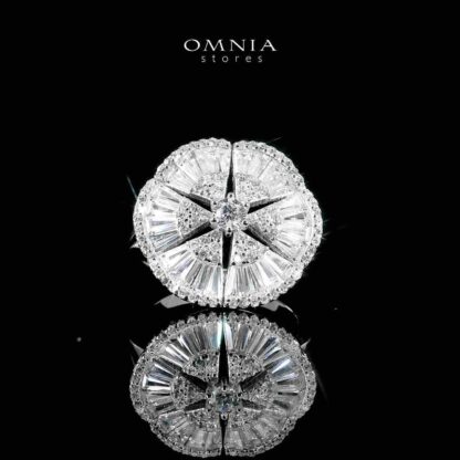 Omnia Sumaya White Bridal Full Set in 925 Silver High Quality Simulated Diamonds - Image 4
