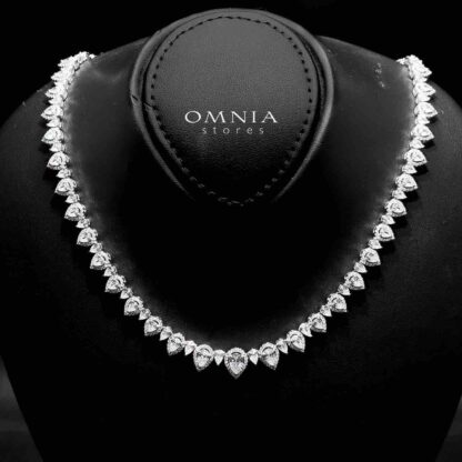 Omnia Sundus White Bridal Full Set in 925 Silver High Quality Simulated Diamonds - Image 2