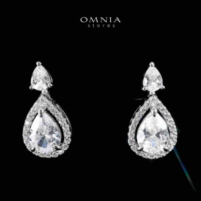 Omnia Sundus White Bridal Full Set in 925 Silver High Quality Simulated Diamonds - Image 3