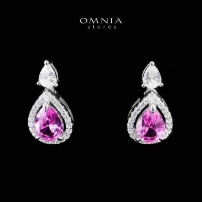 Omnia Sundus Pink Bridal Full Set in 925 Silver High Quality Simulated Diamonds - Image 3