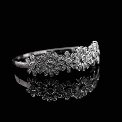 Omnia Tahira Bangle and Ring with Silver Color In Rhodium Plated - Image 2