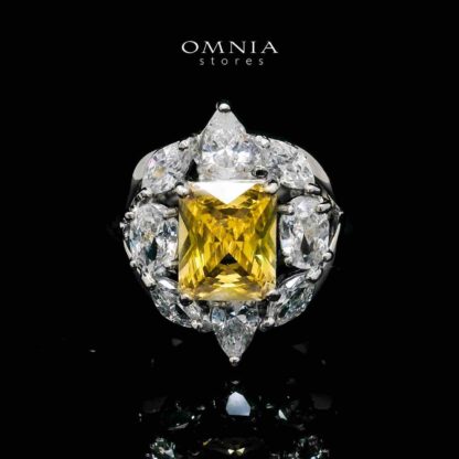 Omnia Medusa Yellow Bridal Full Set in 925 Silver High Quality Simulated diamonds - Image 4