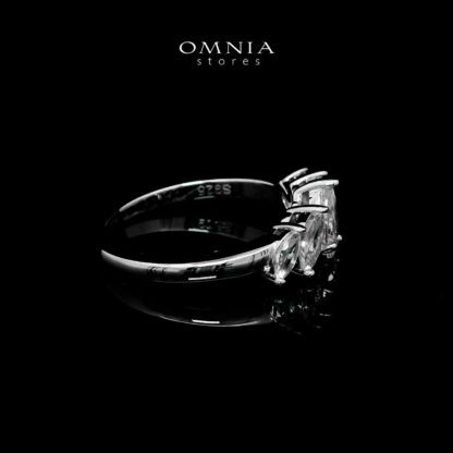 Lamiaa Glint White Ring In 925 Silver High Quality Simulated Diamonds - Image 2