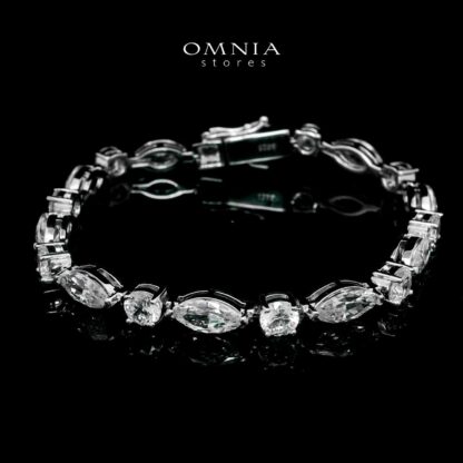 Omnia Mirelda Fine Shine White Bracelet in 925 Silver High Quality Simulated diamonds - Image 2