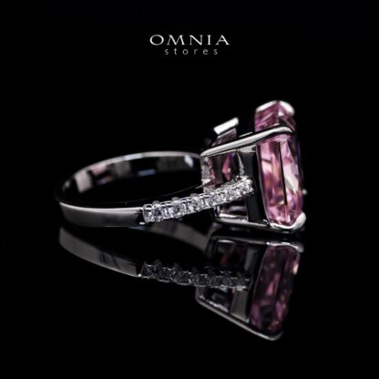 Omnia Adele Pink 1.25 Carat Ring In 925 Silver High Quality Simulated Diamonds - Image 3