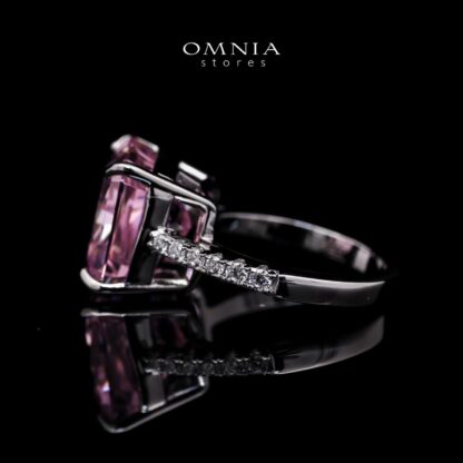 Omnia Adele Pink 1.25 Carat Ring In 925 Silver High Quality Simulated Diamonds - Image 2
