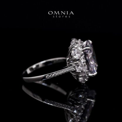 Hoor White Princess Cut Statement Ring in 925 Silver with High-Quality Simulated Diamonds - Image 2