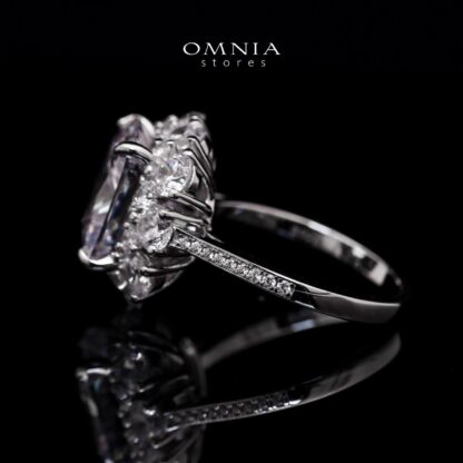 Hoor White Princess Cut Statement Ring in 925 Silver with High-Quality Simulated Diamonds - Image 3