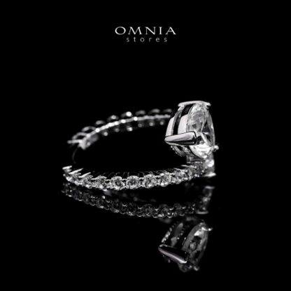 Happy White Ring in 925 Silver with High-Quality Simulated Diamonds - Image 3