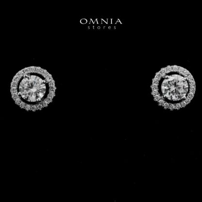 Suhayla Stud Earrings In 925 Silver High Quality Simulated Diamonds - Image 2